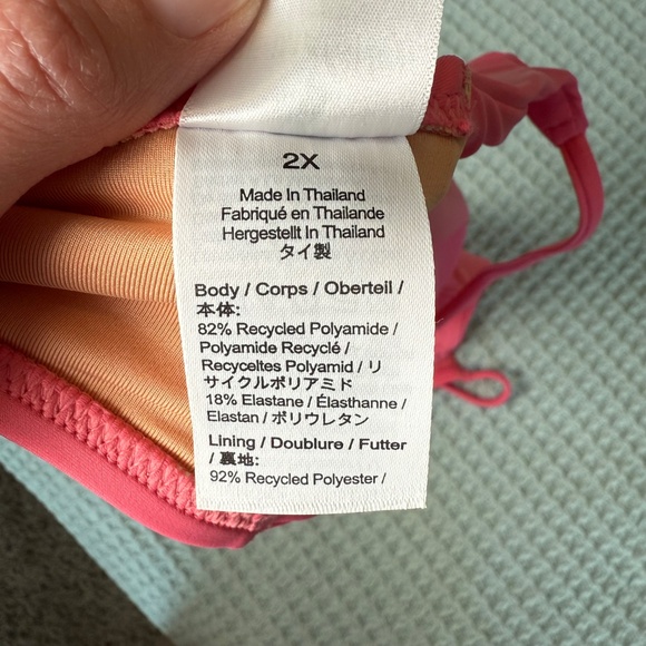 NWT J.Crew Strappy Twist Bikini Top Womens 2X Pink Swim NEW Swimwear Beach BH559 - Picture 5 of 7